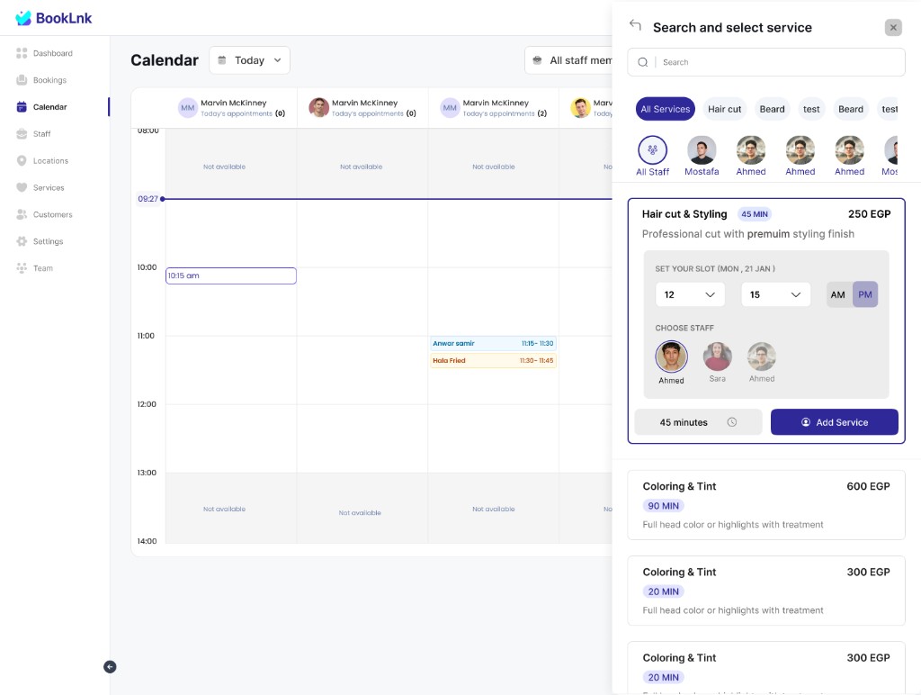 On-the-fly Schedule Management